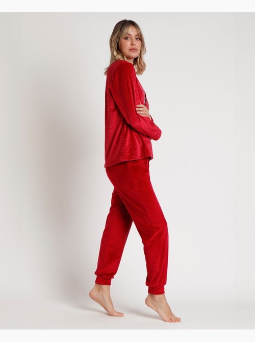 DISNEY Pijama Manga Larga Velvet King Mickey para Mujer - Kiabi