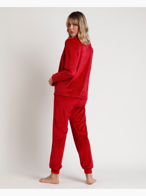 DISNEY Pijama Manga Larga Velvet King Mickey para Mujer - Kiabi
