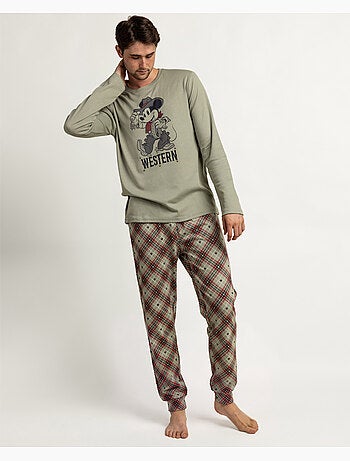 DISNEY Pijama Manga Larga Western para Hombre