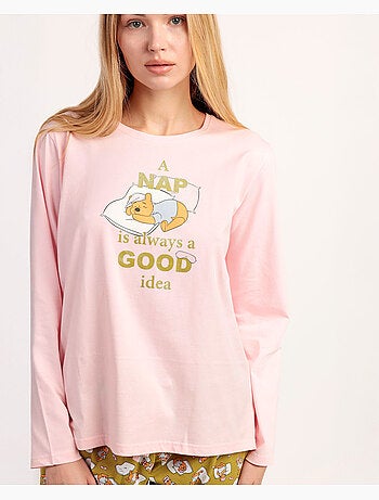 DISNEY Pijama Manga Larga Winnie Sleep para Mujer