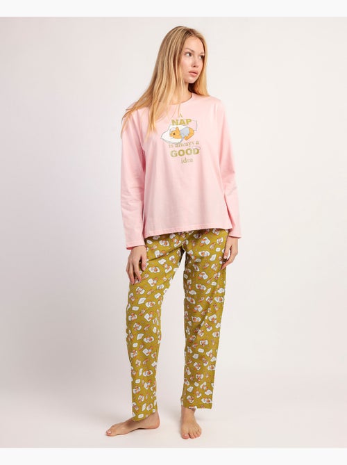 DISNEY Pijama Manga Larga Winnie Sleep para Mujer - Kiabi DISNEY Pijama Manga Larga Winnie Sleep para Mujer - Kiabi