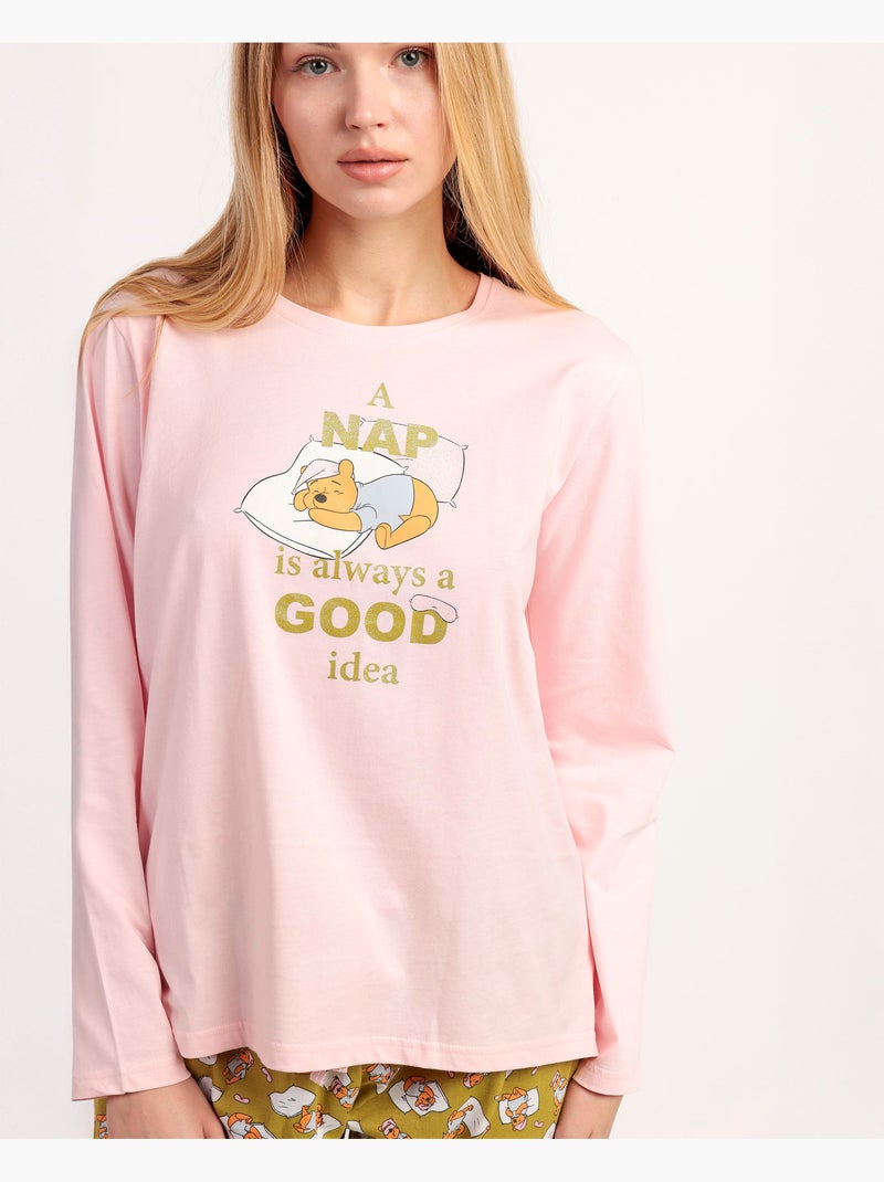 DISNEY Pijama Manga Larga Winnie Sleep para Mujer Rosa - Kiabi