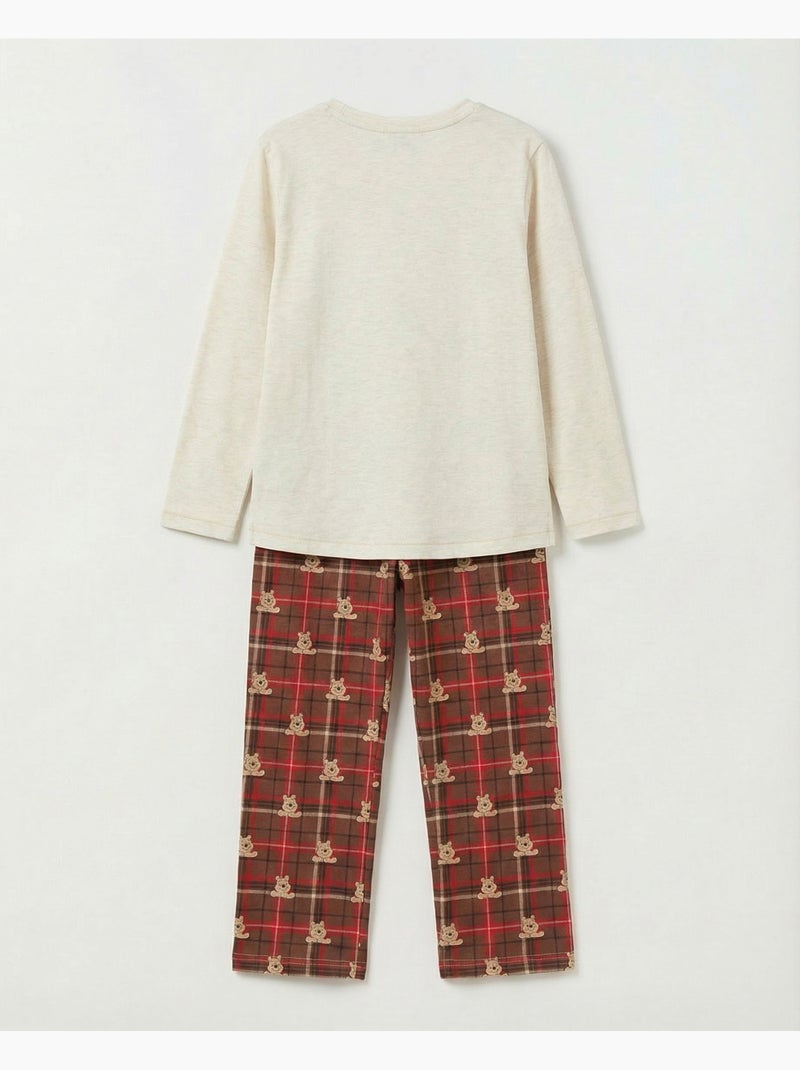 DISNEY Pijama Manga Larga Winnie The Pooh para Niña Beige - Kiabi