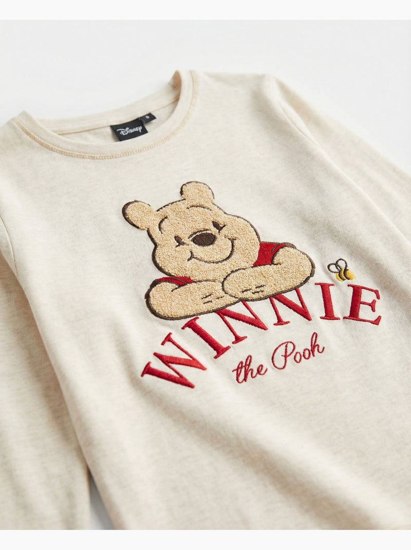 DISNEY Pijama Manga Larga Winnie The Pooh para Niña Beige - Kiabi
