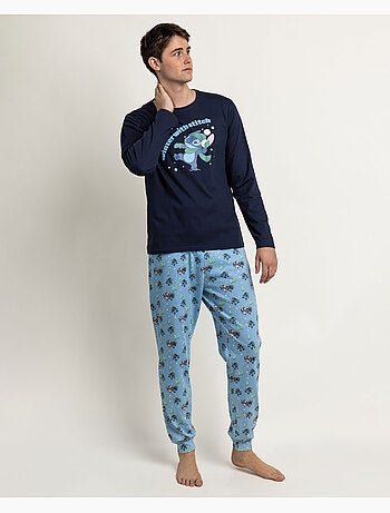 DISNEY Pijama Manga Larga Winter With Stitch para Hombre