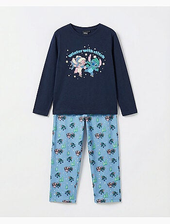 DISNEY Pijama Manga Larga Winter With Stitch para Niña