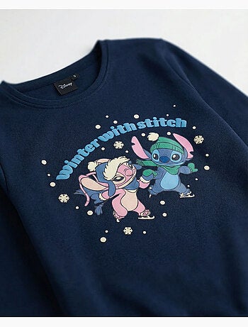 DISNEY Pijama Manga Larga Winter With Stitch para Niña