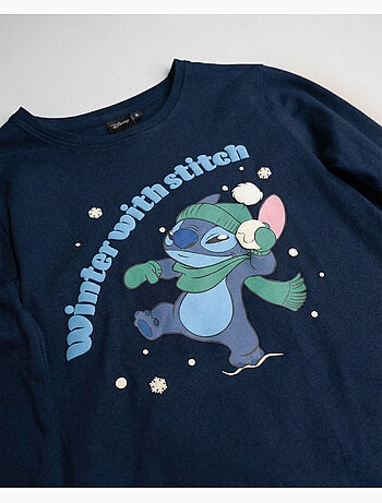 DISNEY Pijama Manga Larga Winter With Stitch para Niño