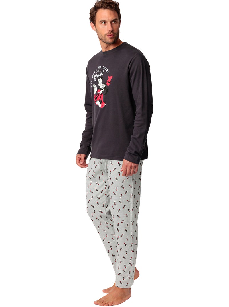 DISNEY Pijama Manga Larga You Make Me Laugh para Hombre Gris - Kiabi