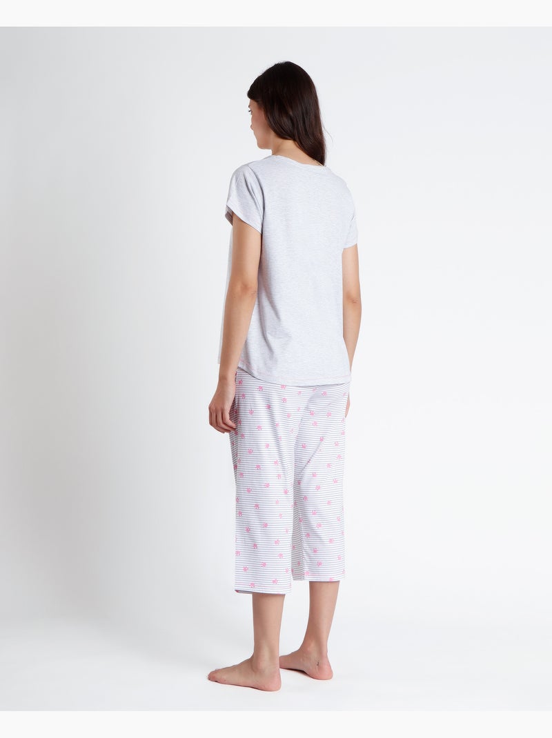DISNEY Pijama Palazzo Manga Corta Maternity Dalmatas para Mujer Gris jaspeado - Kiabi