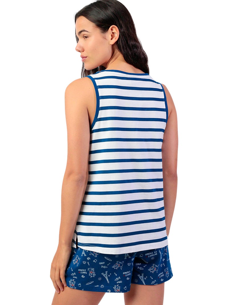 DISNEY Pijama Sin mangas Marie Paris para Mujer Azul - Kiabi