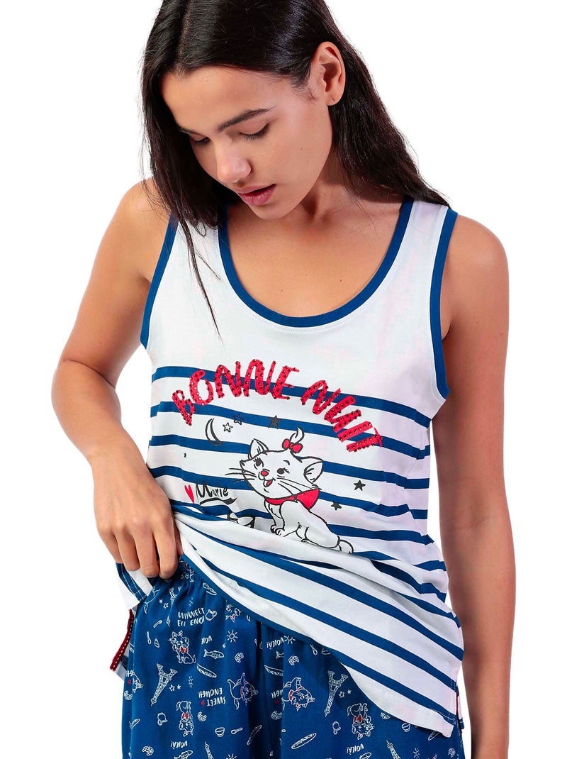 DISNEY Pijama Sin mangas Marie Paris para Mujer Azul - Kiabi