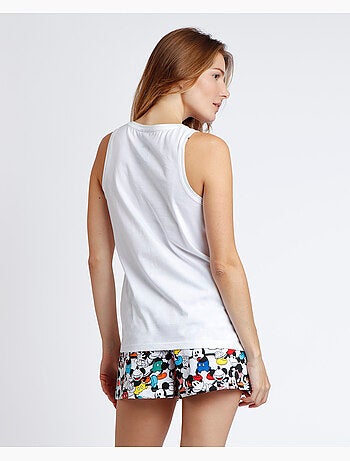 DISNEY Pijama Sin Mangas Mickey Mondrian para Mujer
