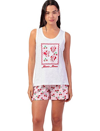 DISNEY Pijama Sin mangas Minnie Cherry para Mujer