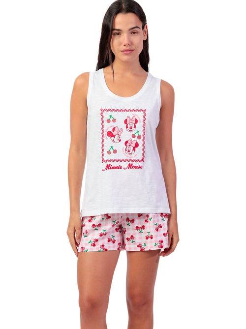 DISNEY Pijama Sin mangas Minnie Cherry para Mujer - Kiabi DISNEY Pijama Sin mangas Minnie Cherry para Mujer - Kiabi