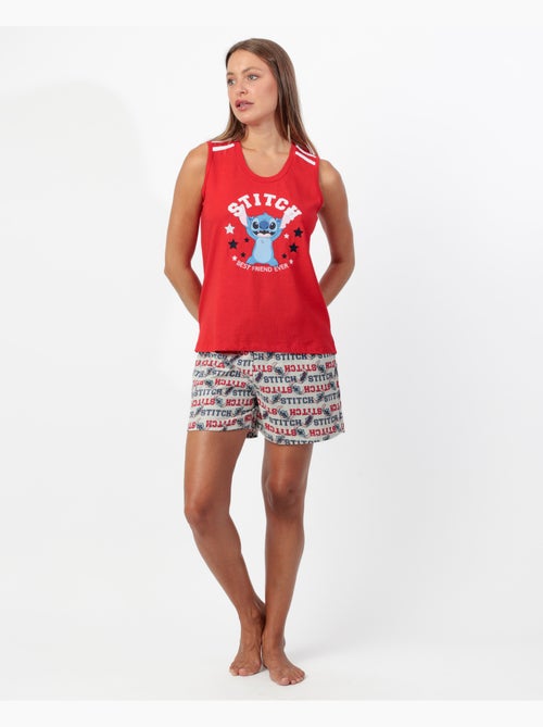 DISNEY Pijama Sin mangas Stitch University para Mujer - Kiabi