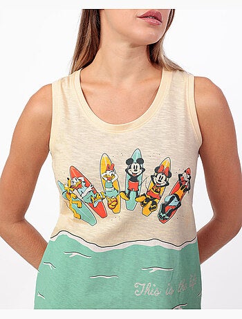 DISNEY Pijama Sin mangas Surf S Up para Mujer