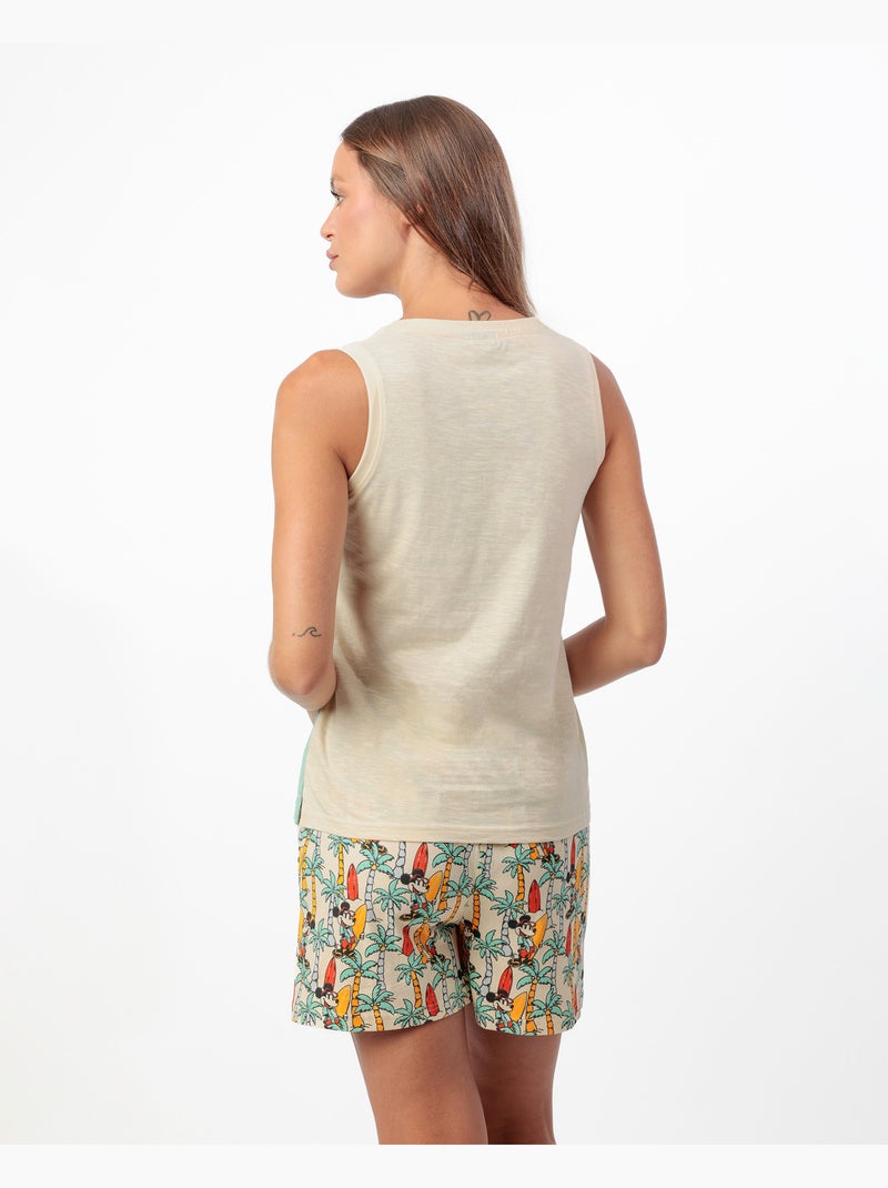DISNEY Pijama Sin mangas Surf S Up para Mujer Crema - Kiabi