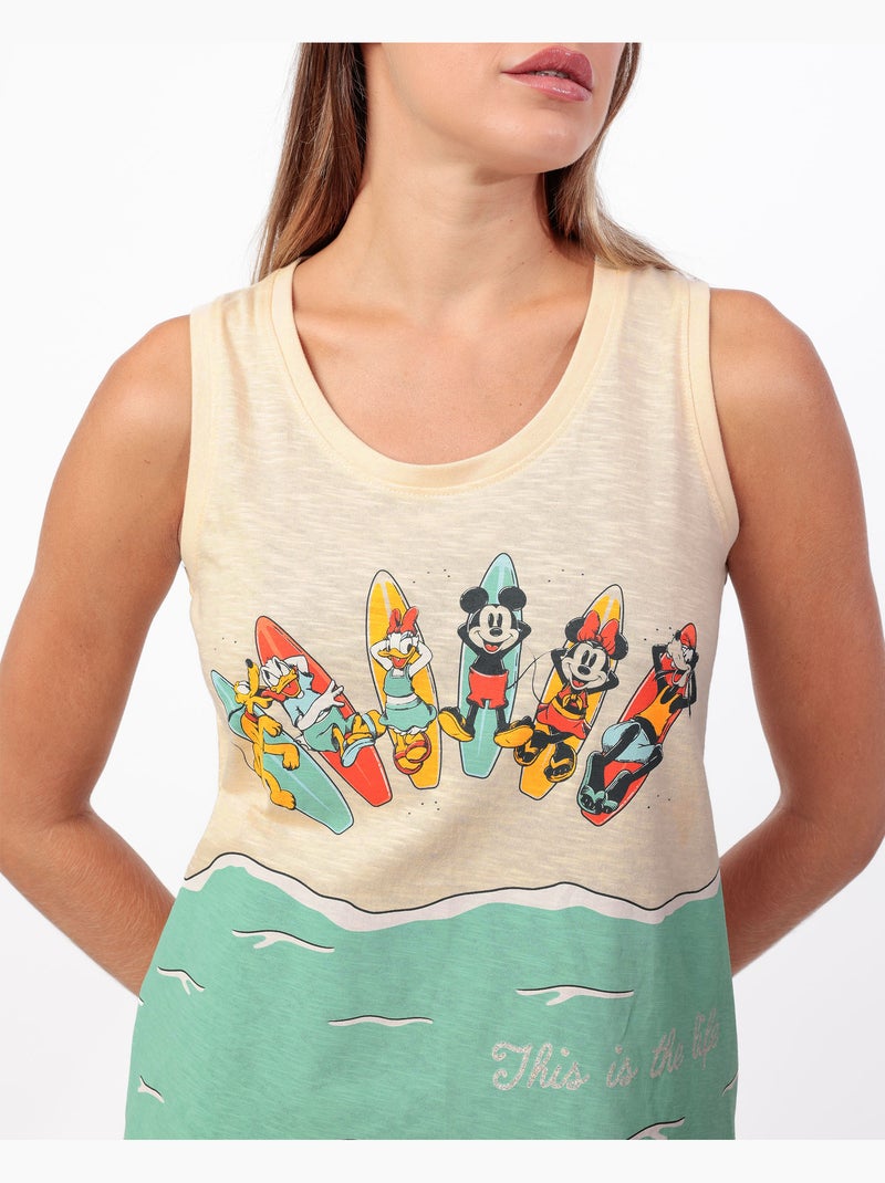 DISNEY Pijama Sin mangas Surf S Up para Mujer Crema - Kiabi