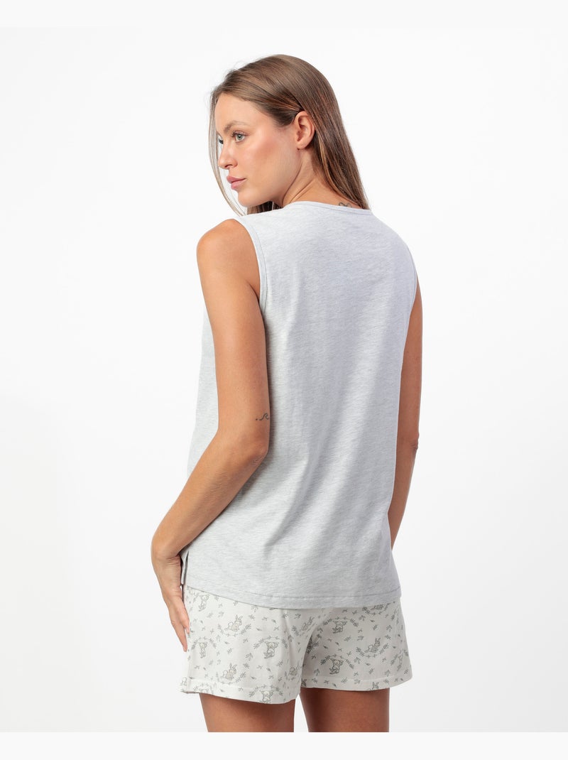 DISNEY Pijama Sin mangas Thumper Maternity para Mujer Gris jaspeado - Kiabi