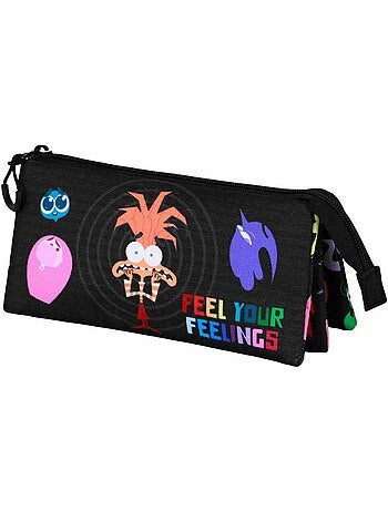 Disney Pixar Del Revés 2 / Inside Out 2 Feeling Estuche Portatodo Triple, Multicolor