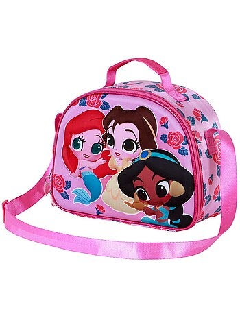Disney Princesas Flowers Bolsa Portamerienda 3D, Rosa