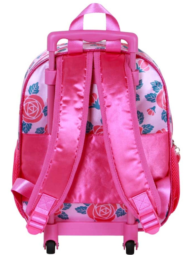 Disney Princesas Flowers Mochila 3D con Ruedas Pequeña, Rosa Rosa - Kiabi