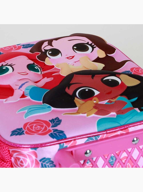 Disney Princesas Flowers Mochila 3D con Ruedas Pequeña, Rosa - Kiabi