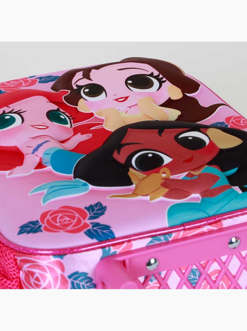 Disney Princesas Flowers Mochila 3D con Ruedas Pequeña, Rosa Rosa - Kiabi