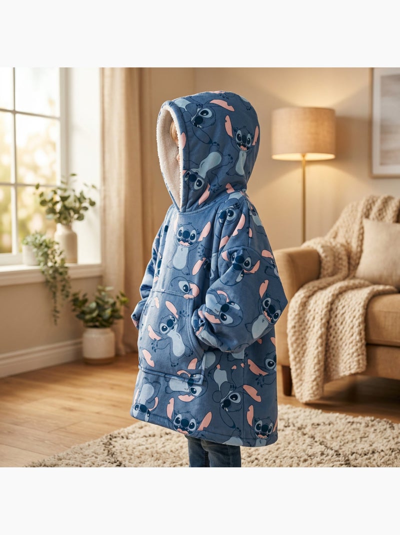 Disney stitch sudadera poncho franela nino 3-5 anos azul Negro Azul - Kiabi
