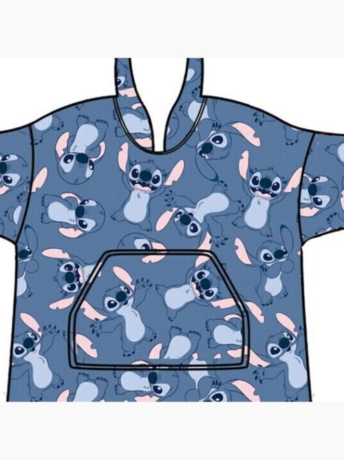 Disney stitch sudadera poncho franela nino 3-5 anos azul - Kiabi Disney stitch sudadera poncho franela nino 3-5 anos azul - Kiabi