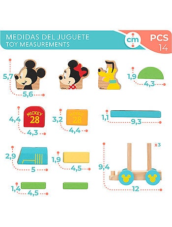 Disney Tren de madera Mickey y Minnie WOOMAX