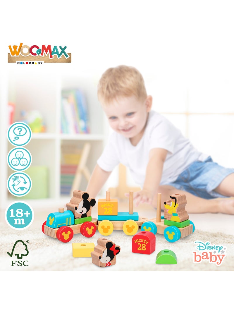 Disney Tren de madera Mickey y Minnie WOOMAX N/D - Kiabi