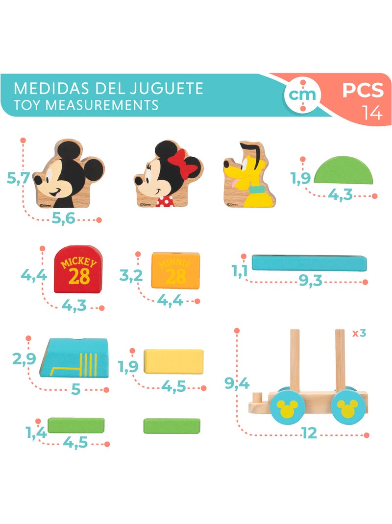 Disney Tren de madera Mickey y Minnie WOOMAX N/D - Kiabi
