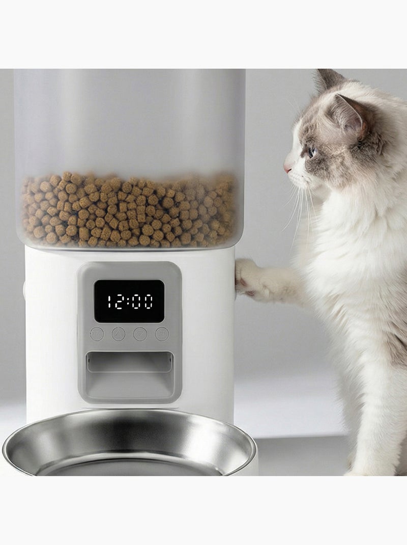 Dispensador automático de comida para gatos – Peluvio Crispy Blanco - Kiabi