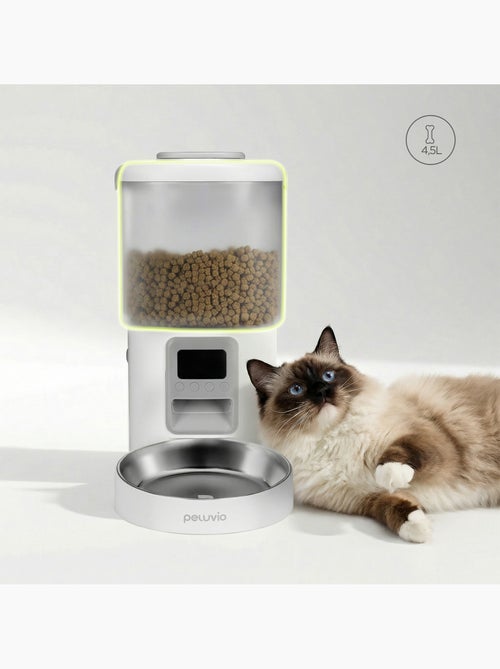 Dispensador automático de comida para gatos – Peluvio Crispy - Kiabi Dispensador automático de comida para gatos – Peluvio Crispy - Kiabi