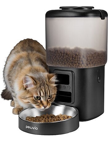 Dispensador automático de comida para gatos – Peluvio Crispy
