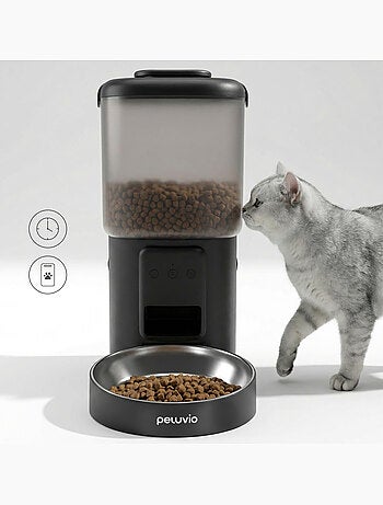 Dispensador automático de comida para gatos PELUVIO Crispy Wi‑Fi