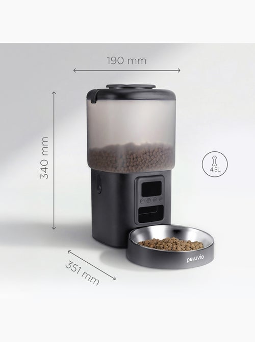 Dispensador automático de comida para gatos PELUVIO Crispy Wi‑Fi - Kiabi Dispensador automático de comida para gatos PELUVIO Crispy Wi‑Fi - Kiabi