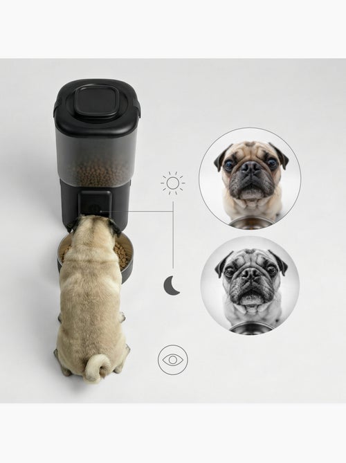 Dispensador automático de croquetas 2 en 1 PELUVIO Feast - Fuente de agua - Cámara - Wi-Fi - 10/día - Kiabi Dispensador automático de croquetas 2 en 1 PELUVIO Feast - Fuente de agua - Cámara - Wi-Fi - 10/día - Kiabi
