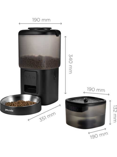 Dispensador automático de croquetas 2 en 1 PELUVIO Feast - Fuente de agua - Cámara - Wi-Fi - 10/día - Kiabi Dispensador automático de croquetas 2 en 1 PELUVIO Feast - Fuente de agua - Cámara - Wi-Fi - 10/día - Kiabi
