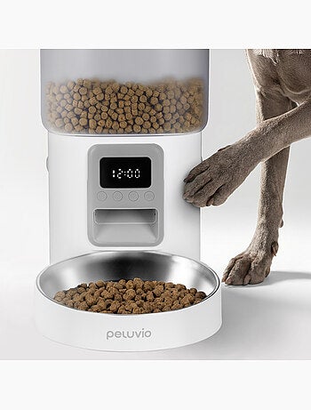 Dispensador automático de croquetas para perros PELUVIO Crispy - 4,5 L - 4 comidas/día