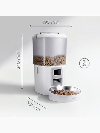 Dispensador automático de croquetas para perros PELUVIO Crispy - 4,5 L - 4 comidas/día