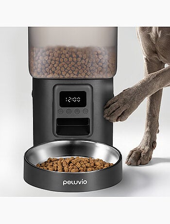 Dispensador automático de croquetas para perros PELUVIO Crispy - 4,5 L - 4 comidas/día