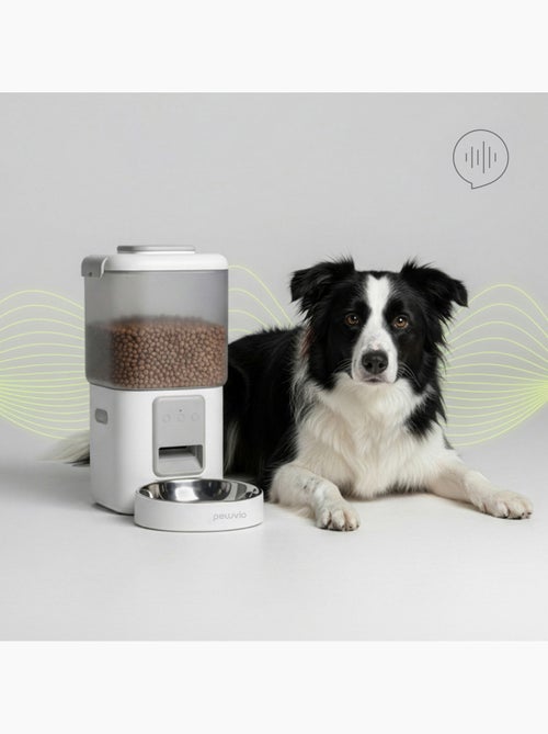 Dispensador automático de croquetas para perros PELUVIO Crispy - Wi-Fi - 4,5 L - 4 comidas/día - Kiabi Dispensador automático de croquetas para perros PELUVIO Crispy - Wi-Fi - 4,5 L - 4 comidas/día - Kiabi