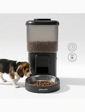 Dispensador automático de croquetas para perros PELUVIO Crispy - Wi-Fi - 4,5 L - 4 comidas/día