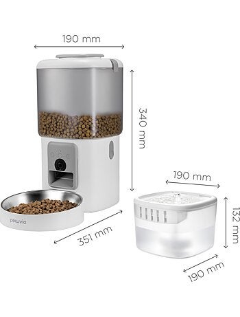 Dispensador de comida y fuente para gatos PELUVIO Feast