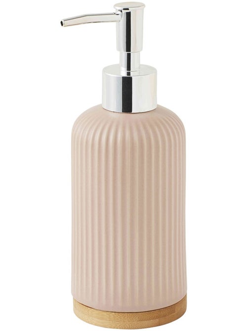 Dispensador de jabón cerámica SMART acanalada recargable 7x7x18,9 cm Guy Levasseur - Kiabi Dispensador de jabón cerámica SMART acanalada recargable 7x7x18,9 cm Guy Levasseur - Kiabi
