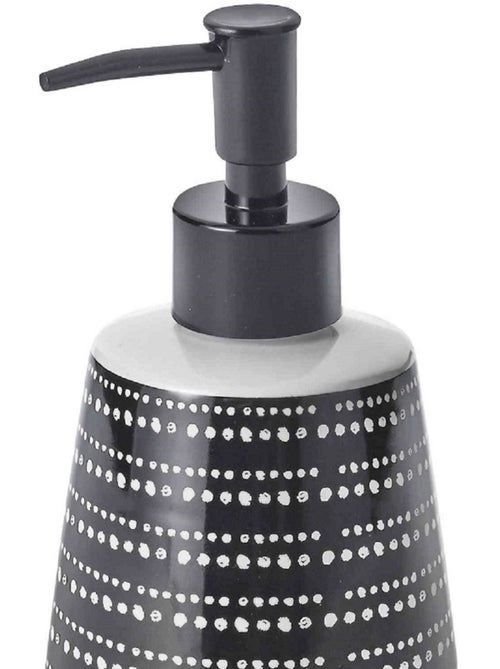 Dispensador de jabón cerámico GOTAM con patrones 8,5 x 8,5 x 17,5 cm - Kiabi Dispensador de jabón cerámico GOTAM con patrones 8,5 x 8,5 x 17,5 cm - Kiabi