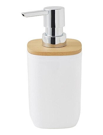 Dispensador de jabón de poliestireno y bambú